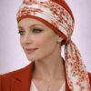 Turban Blanka pomarańczowy + wzór jarzębina