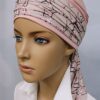 różowa chusta damska na głowę