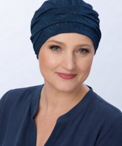Alternative view of Turban Kasia granatowy melanż