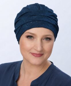 Turban Kasia granatowy melanż