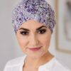 Bambusowy kolorowy Turban Klara szary + kolorowe bąbelki