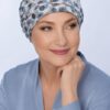 Turban Kasia szaro niebieski w bąbelki - obrazek 3