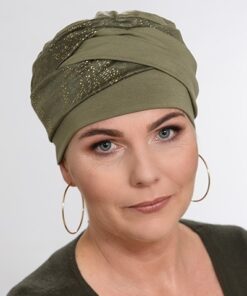 Bambusowy elegancki Turban Helena zielony