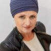 niebieski turban na głowę Laura w sklepie z turbanami i chustami Eko Amazonka
