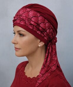 Turban Blanka wiśniowy