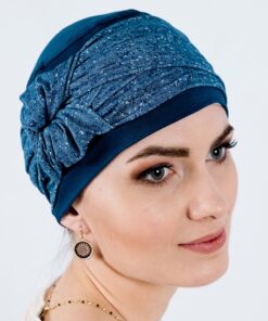 Turban Matylda granatowy + melanż