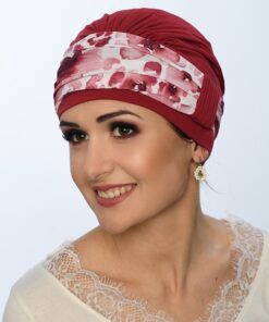 Turban Natalia wiśniowy