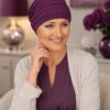 Turban Nadia śliwkowy - obrazek 2