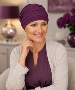 Alternative view of Turban Nadia śliwkowy