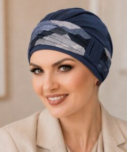 Turban Natalia granatowy