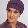 Bawełniany Turban Laila śliwkowy