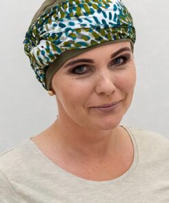zielony turban onkologiczny w sklepie z turbanami w Warszawie
