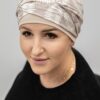 kremowy turban po chemioterapii Helena