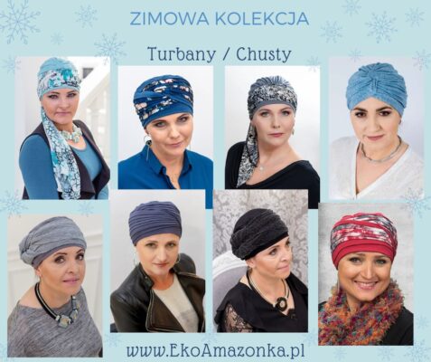 chusty turbany na zimę cieplejsze turbany grubsze grubszy materiał zimowe kolory eleganckie