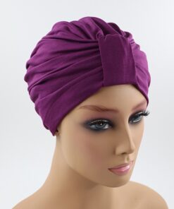 śliwkowy turban Wiola