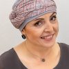 szary wygodny turban po chemioterapii