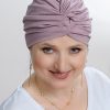 delikatny turban na głowę różowy