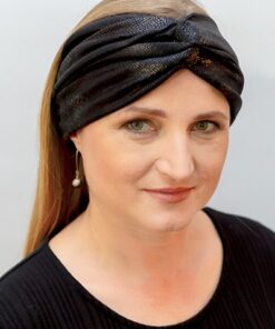 czarna opaska na głowę