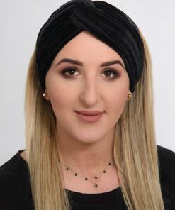 czarna opaska welwet