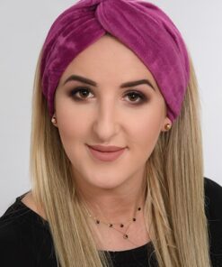 szeroka opaska materiałowa z welwetu