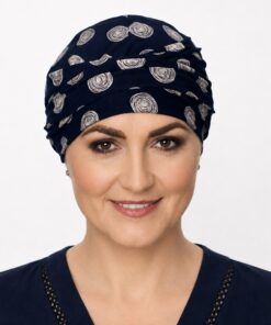 Turban Kasia ciemny granat + koła