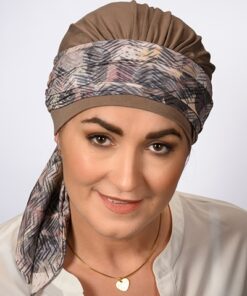 piękna chusta na głowę po chemioterapii wiązana