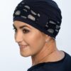 Bambusowy Turban Natalia ciemny granat + koła