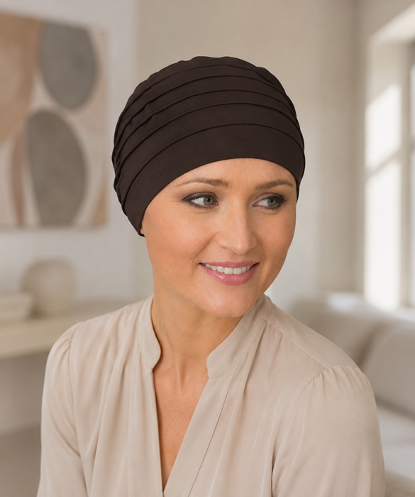 Turban Nadia brązowy - obrazek 2