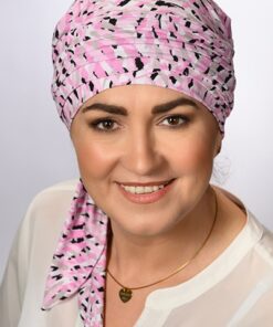 wzorzysta różowa chusta dla Amazonki