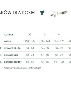 tabela rozmiarów damskich KEY