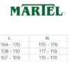 tabela rozmiarów damskich Martel