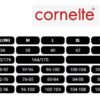 tabela rozmiarów damskich Cornette