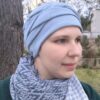 ciepła niebieska wełniana czapka ola