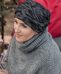 czarna wełniana czapka Ola