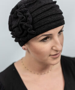 czarna wełniana czapka damska Eryka