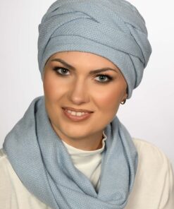 niebieska wełniana czapka ola