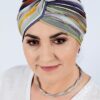 turban do włosów kolorowe paski