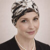 Turban Wiola brązowy wzór