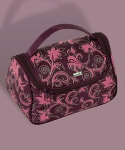 burgundowa kosmetyczka na kosmetyki