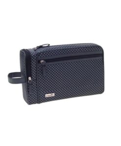 czarna kosmetyczka we wzór geometryczny