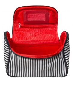 czarno biało czerwona kosmetyczka damska kuferek