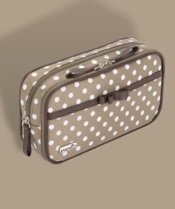 ekskluzywna kosmetyczka damska kawowa