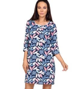 kolorowa koszula nocna damska wygodna bawełniana regina 406