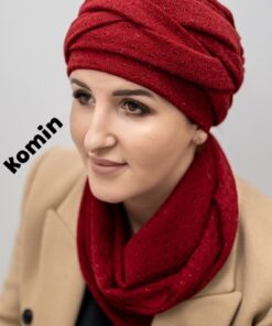 Wełniany Komin malinowy