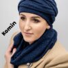 Wełniany Komin granatowy