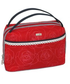 kosmetyczka damska w podróż róże czerwone