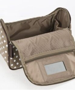 kosmetyczka kuferek z lusterkiem kawowa