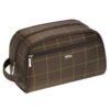 kosmetyczka męska turystyczna brązowa krata
