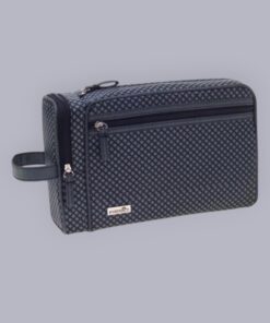 kosmetyczka męska czarna grafitowa we wzór