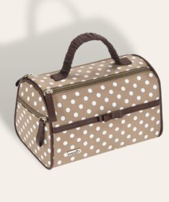 kosmetyczka podróżna kuferek kawowa